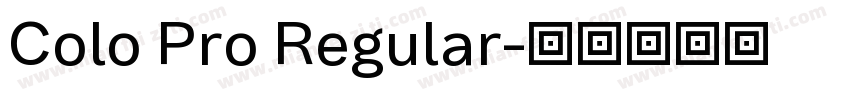 Colo Pro Regular字体转换